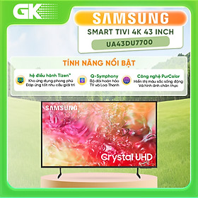 Mua Smart Tivi Samsung 4K 43 Inch UA43DU7700 43DU7700 - Hàng chính hãng - Chỉ giao HCM