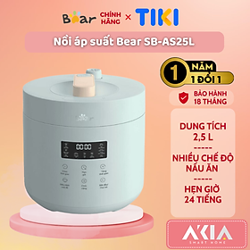 Mua Nồi áp suất Bear SB-AS25L - Dung tích 2.5L  Nhiều chế độ  Hẹn giờ - Bản Tiếng Việt  Hàng chính hãng