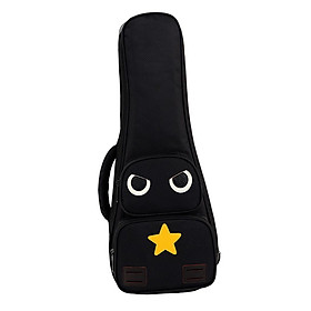 Ukulele Black Bag Backpack Case Handbag for Ukulele Guitar Parts Accs 21inch