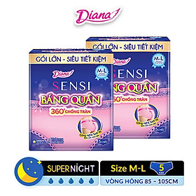 Bộ 2 Diana Sensi Băng quần size M-L 5 miếng gói