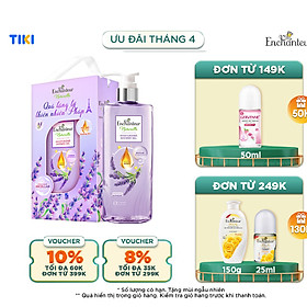 Hộp quà Sữa tắm dưỡng da thiên nhiên Enchanteur Naturelle sạch sâu, dịu nhẹ hương Lavender / Iris 510g