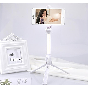 Khuyến mại Gậy selfie Bluetooth XT10 chụp ngang dọc tích hợp chân đế chống rung có đèn lấp đầy điện thoại gậy selfie