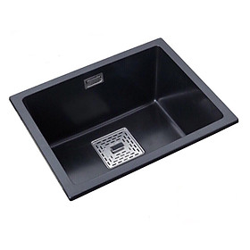 Mua Chậu rửa chén bát đá đen 1 hố 500x400