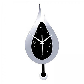 2-3pack Modern Pendulum Kitchen Wall Clocks Battery Operated Decorative Silver