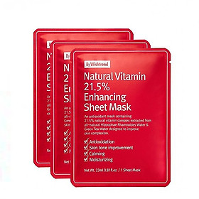 Combo 3 Mặt Nạ Chống Lão Hóa By Wishtrend Natural Vitamin 21.5% Enhancing Sheet Mask 23g x 3