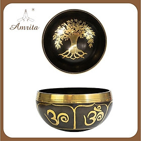 Mua Chuông xoay Tây Tạng hoạ tiết cây trường sinh trường thọ Chuông xoay Tây Tạng (Nepal) - Singing Bowl - Chuông bát xoay