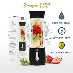 Máy Xay Sinh Tố Cầm Tay Benchusch PB801 - 500ml - 150W - Lưỡi Xay 6 Cánh Inox 304 - Pin Sạc 4000mAh - USB Type C - Hàng Chính Hãng
