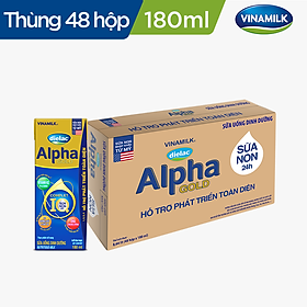 THÙNG 48 HỘP SỮA BỘT PHA SẴN DIELAC ALPHA GOLD IQ 180ML