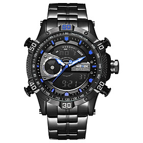 Đồng hồ nam kỹ thuật số WEIDE WH6902 3ATM Đèn nền LCD chống nước 3ATM Lịch báo thức thể thao Tuần - Màu xanh-Màu xanh dương