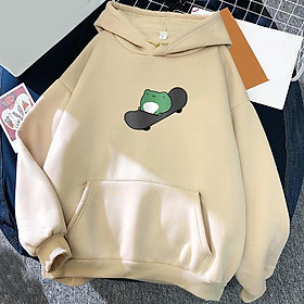 Áo Hoodie in hình Ếch trượt ván ngộ nghĩnh hoodie form rộng Nam Nữ