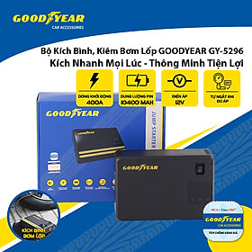 Bộ Kích Bình 400A Kiêm Bơm Lốp Xe GOODYEAR GY-5296 Đa Chức Năng Sạc Dự Phòng 10400mAh Cứu Hộ Nhanh Chóng - Nhập Khẩu Chính Hãng