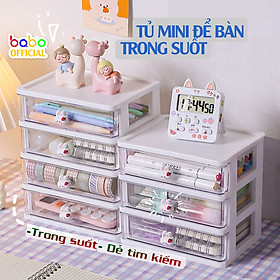 Kệ mỹ phẩm để bàn tủ ngăn kéo mini trong suốt đựng đồ trang điểm make up sang trọng tiện lợi (TB12)