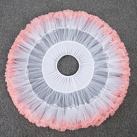 Wedding Petticoat Crinoline Hoop Skirt White Women Wavy Underskirt Short Dress