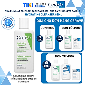 Sữa rửa mặt giúp làm sạch sâu dành cho da thường và da khô CeraVe Hydrating Cleanser