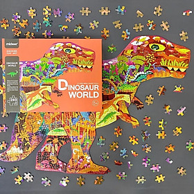 Bộ tranh xếp hình ghép hình puzzle Mideer 280 mảnh ghép 04 chủ đề - Thế giới khủng long - Vỏ sò cá heo - Voi khổng lồ và Tê giác