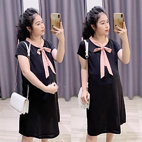 Váy bầu XUÂN HÈ cổ nơ mềm mát