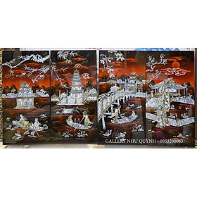 Mua Tranh sơn mài cổ tứ đền đẹp - sm223