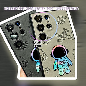 Ốp Lưng Astronauts Da Lộn In Lazer Cho Điện Thoại Samsung Galaxy S23 Ultra / S22 Ultra