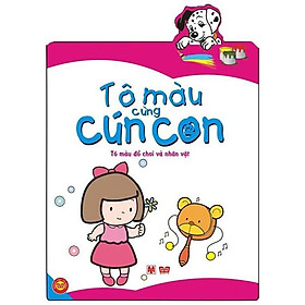 Sách Tô Màu Cùng Cún Con - Tô Màu Đồ Chơi Và Nhân Vật