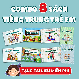 Combo 8 cuốn sách Tiếng Trung trẻ em tập 1 + 2