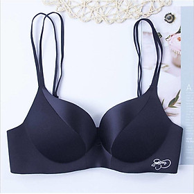 Áo Ngực Đúc Su Phối Satin Lụa Đệm Dày Không Gọng Siêu Xịn - Áo Ngực Không Gọng Phối Satin Lụa