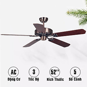 Mua Quạt Trần Cánh gỗ trang trí phong cách tân cổ Châu Âu