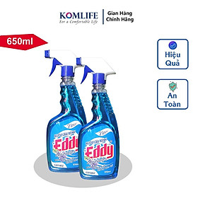 Nược lau kính EDDY 650ml xịt đa năng trên các bề mặt