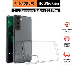 Ốp lưng chống sốc trong suốt siêu mỏng cho Samsung Galaxy S21 Plus hiệu Likgus Crashproof giúp chống chịu mọi va đập - hàng nhập khẩu