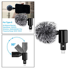 Condenser Microphone Phone Mic Plug and Play for iPhone Black