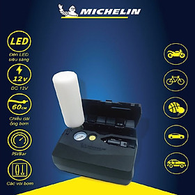 Bơm điện 12v ô tô Michelin 5818 Kèm Vá Lốp Khẩn Cấp