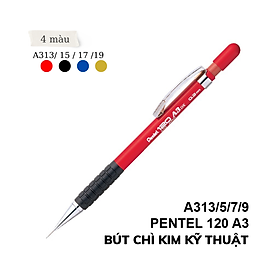 Bút Chì Kim Kỹ Thuật Pentel 120 A3 | A313 A315 A317 | Ngòi Bút Bằng Thép Chắc Chắn | Hạn Chế Gãy Ngòi | Mechanical Pencil | 4 Cỡ Ngòi