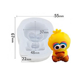Khuôn silicon 4d làm bánh làm rau câu mẫu Vịt con ôm gấu