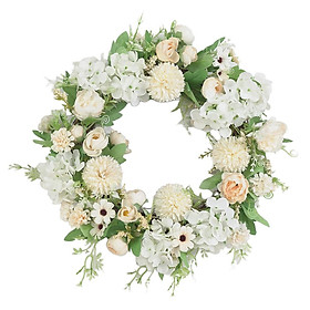 Artificial Peony Flower Wreath Hanging Wall Door Decoration Party Home Decor