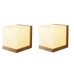 Combo 2 đèn vách hình khối vuông - DV00011 | kèm bóng - đèn tường trang trí WINNING LAMP