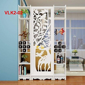 Mua Vách Ngăn Bình Phong Họa Tiết Hiện Đại ( 1 Vách 2 Kệ) - Nội thất lắp ráp