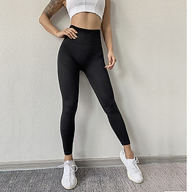 Quần Legging Thể Thao, Tập Gym Yoga, Chạy Bộ Chất Dệt Kim, Mặc Tôn Dáng, Nâng Vòng 3, Vải Co Giãn, Giặt Không Nhàu