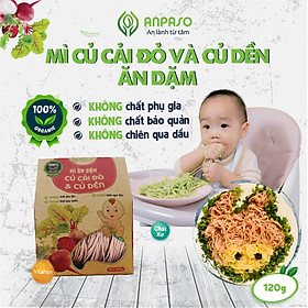 Mì Ăn Dặm Củ Cải Đỏ Và Củ Dền Organic Anpaso 120g