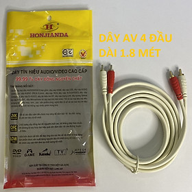 Mua DÂY tín hiệu AV 4 ĐẦU 1.8 MÉT ĐỒNG NGUYÊN CHẤT HÀNG CHÍNH HÃNG
