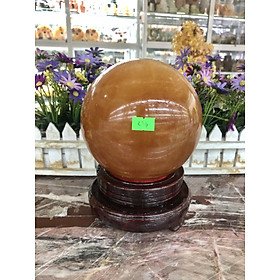 Mua Quả cầu phong thủy đá thạch anh vàng - Đường kính 14 3cm và 14 4cm