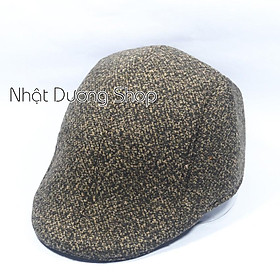 Mũ Beret Nam Trung Niên, nón mỏ vịt người lớn bít đuôi chất vải Nỉ cao cấp mang phong cách chửng chạc và sành điệu