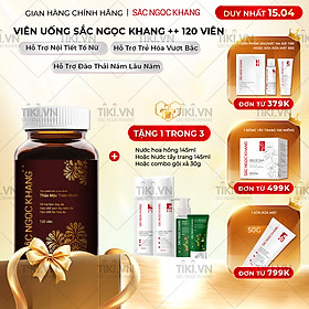 Viên uống Sắc Ngọc Khang ++ (120 viên) dòng cao cấp giúp chống lão hóa, giảm nám sạm và cân bằng nội tiết tố