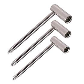 Guitar Truss Rod Wrench 7mm/8mm/6.35mm for Guitar DIY Parts Accs Silver
