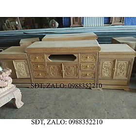 Mua Kệ tivi kiểu nồi giữa gỗ gụ