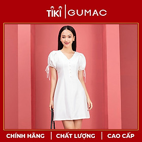 Đầm nữ thiết kế tay nơ nút ngọc GUMAC DA9243