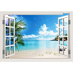 Tranh dán tường cửa sổ 3D | Tranh trang trí cửa sổ 3D | Tranh đẹp cửa sổ 3D | Tranh 3D cửa sổ đặc sắc | T3DMN T6 Human_60420