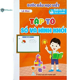 Hình ảnh Sách Bước đầu học viết - Tập tô số và hình khối