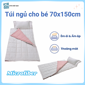 Túi ngủ cho bé MYM kích thước 70x150cm chất liệu vải Microfiber nhung