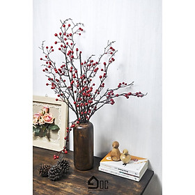 Mua Lọ hoa gỗ kèm hoa đào đông vintage thủ công mỹ nghệ trang trí Góc Decor LH11
