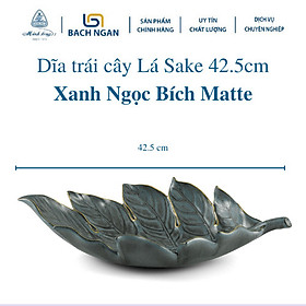 Mua Tô Đựng Trái Cây Minh Long Hình Lá Dát Vàng 24K hàng sứ cao cấp  sang trong  đãi khách  tặng quà tết- dĩa trái cây