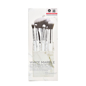 Bộ Cọ Trang Điểm 9 Cây Bh Cosmetics White Marble With Angeled Brush Holder